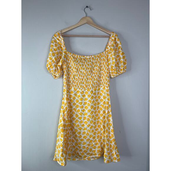 NWT Faithfull The Brand Shimma Dress Bette Floral Puff Mini Dress Size: 4 - Picture 6 of 8